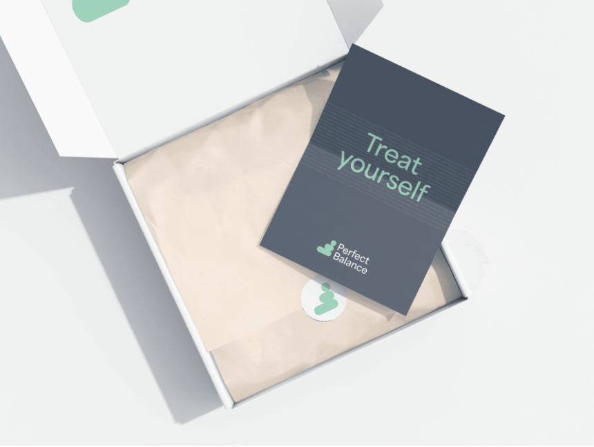 Perfect Balance gift voucher and box